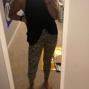 American Eagle stretch leopard jeans